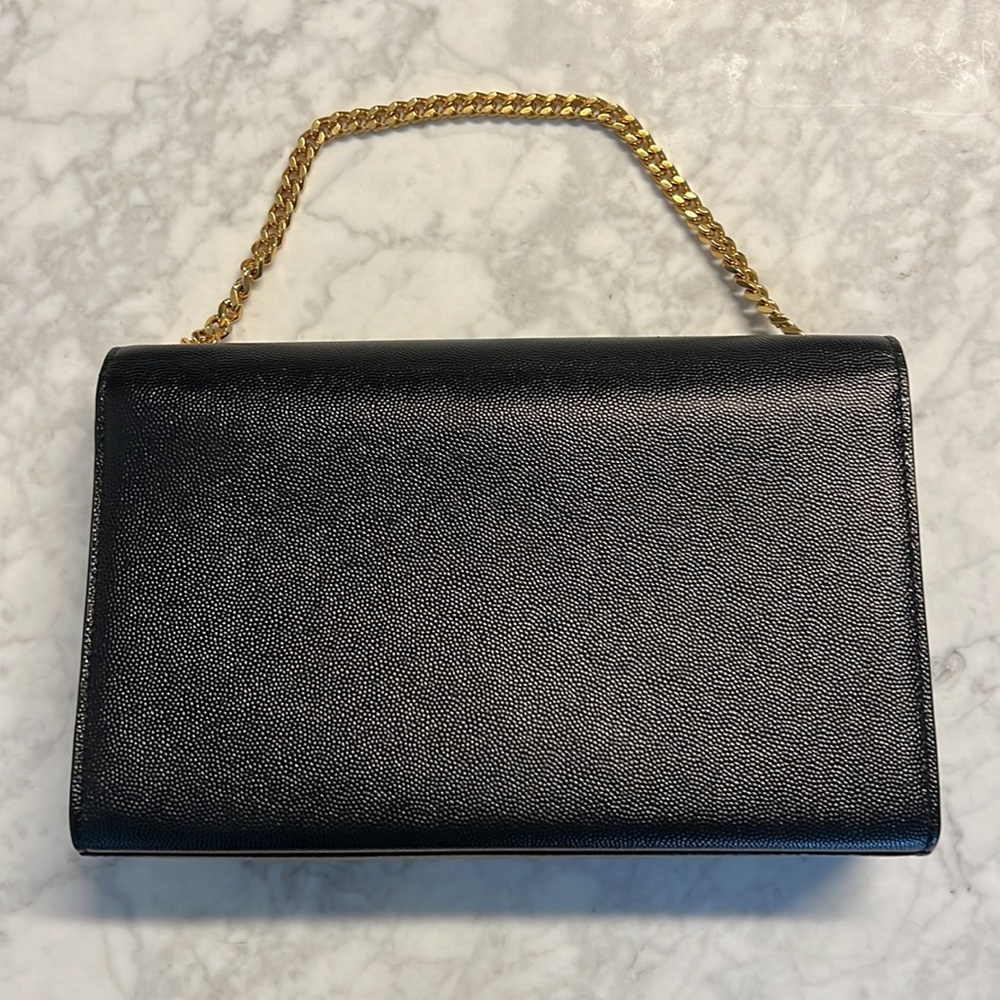 Saint Laurent Kate Medium Chain Crossbody Black Gold - Picture 5 of 13